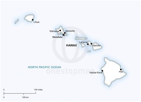 Vector Map Of Hawaii Political One Stop Map