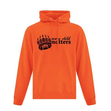 Orange English Bear Paw Hooded Sweatshirt