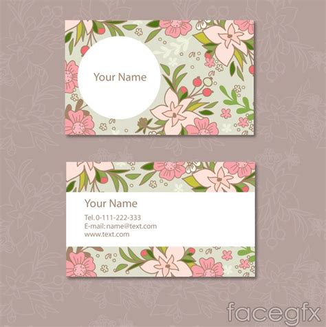 fresh flower business card design vector logo floral style floral floral card floral pattern