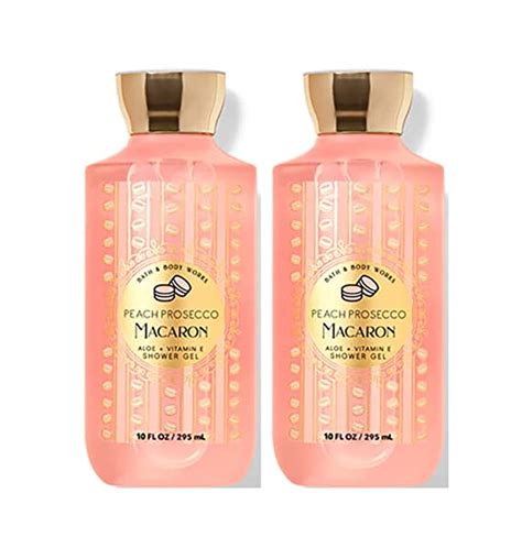 Bath And Body Works Peach Prosecco Macaron Shower Gel T Sets 10 Oz 2 Pack Peach