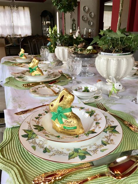 Easter Tablescape With Vintage Minton And Waterford Colleen Easter