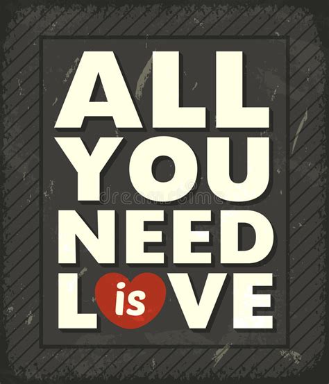 All You Need Is Love Stock Vector Illustration Of Card 34381494