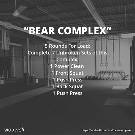 Bear Complex WOD Rounds For Load Complete Unbroken Sets Of This Complex Fitness