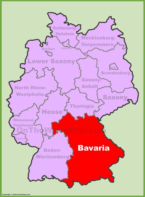 Detailed Map Of Bavaria Germany Tour And Travel