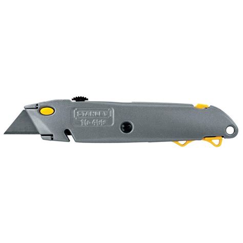 Stanley 3 Blade Retractable Utility Knife With On Tool Blade Storage In
