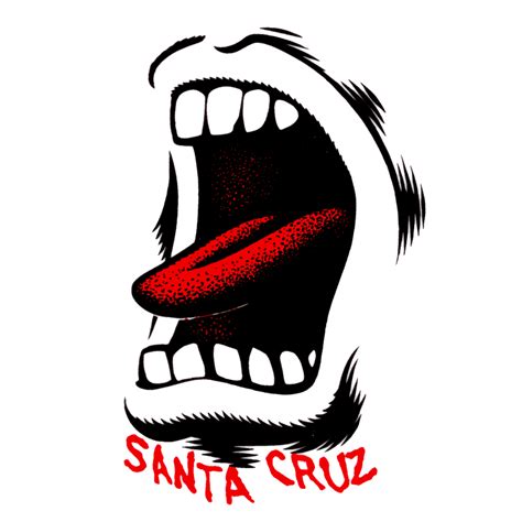 Santa Cruz Screaming Hand Mouth Sticker 25 X 35 Calstreets