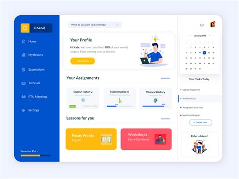 Dashboard Application For Student Portal Full View By Shriya Shekhar