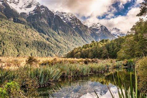 Premium Photo Mirror Lake In Fiordland National Park