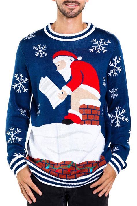 Tipsy Elves Fun Classic Ugly Christmas Sweaters For Men Featuring