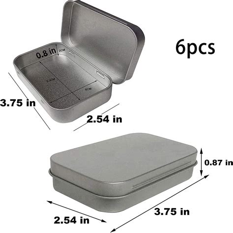Metal Hinged Tins Box Containers Mini Portable Small Storage Container
