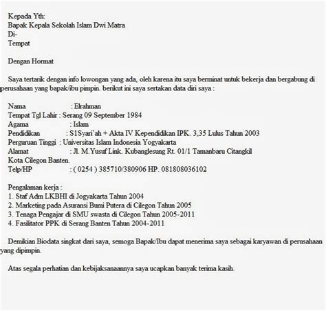 Seiring dengan perkembangannya, sudah tentu pihak bank membutuhkan banyak karyawan untuk berbagai posisi. Contoh Surat Lamaran Kerja Ke Perguruan Tinggi - Bagi ...