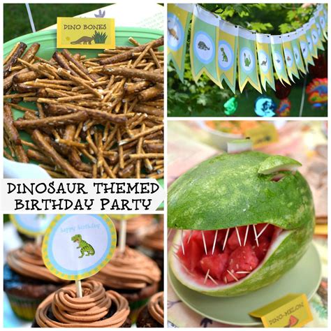 Dinosaur Themed Party { And Free Printables } Dinosaur Themed Birthday Party Dinosaur