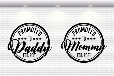 Promoted To Mommy Promoted To Daddy Est 2021 SVG Cut Files (1144136 ...