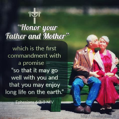 Honor Your Father And Mother I Live For Jesus