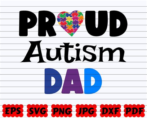 Proud Autism Dad Svg Proud Dad Svg Autism Dad Svg Autism Etsy Uk