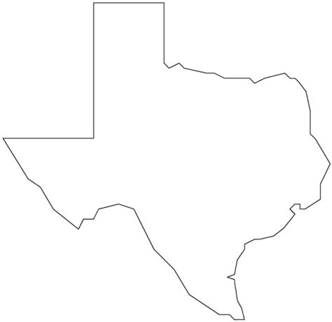 World Atlas Outline Map Of Texas