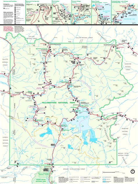 Printable Map Of Yellowstone National Park