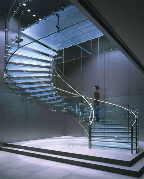 20 Amazing Glass Spiral Staircase Designs