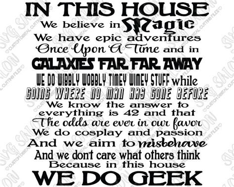 In This House We Do Magic Because We Do Geek Custom Diy
