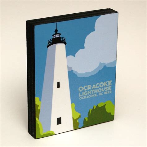 North Carolina Lighthouses Art Blocks Set Of 7 4 In X 5 In John W