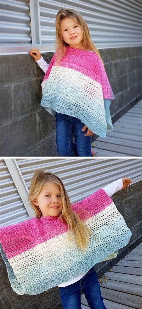 stunning crocheted ponchos for girls crochet poncho free pattern crochet poncho poncho pattern