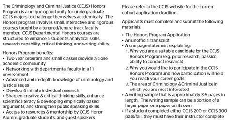 Ccjs Undergrad Blog Ccjs Honors Program Application Now Open