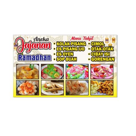 Jual Spanduk Banner Aneka Jajanan Ramadhan Request Desain Ganti