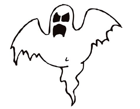 Simple Ghost Coloring Pages