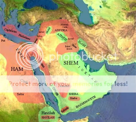 Ham Shem And Japheth Map World Map