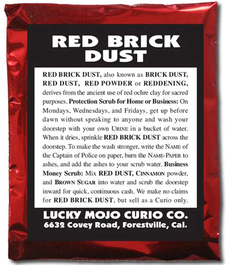 Herb Magic Catalogue Red Brick Dust