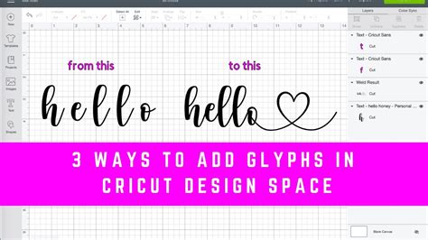 How To Add Glyphs And Flourishes To Fonts In Cricut Design Space