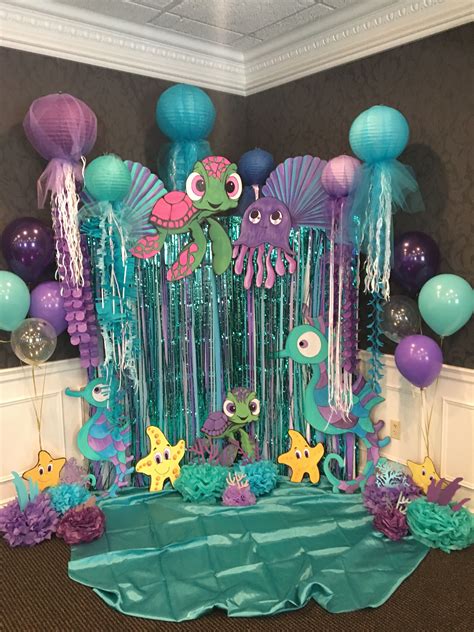 Mermaid Party Backdrop Mermaid Theme Birthday Party Ariel Birthday