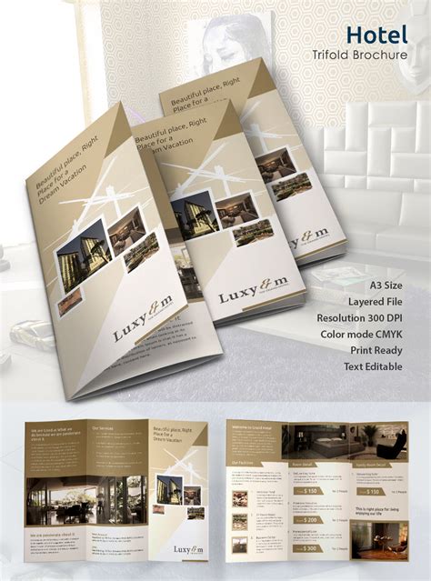 Hotel Amenities Brochure Brochure Design Graphicriver