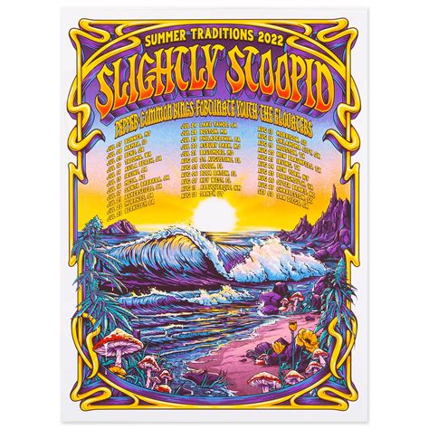 Slightly Stoopid 2022 Summer Traditions Tour Poster With Tour Dates