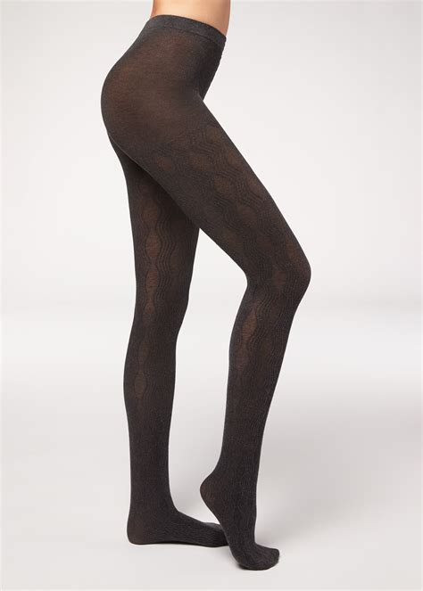 Wave Pattern Cashmere Tights Calzedonia