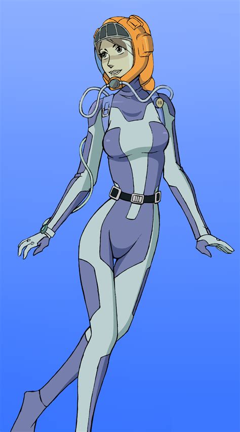 Diana Lombard From Martin Mystery In Purple Wetsuit Concept Design Girl Cartoon Pop Art
