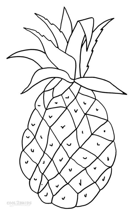 Best of coloring pages to print. Printable Pineapple Coloring Pages For Kids