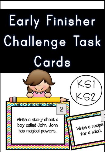 Early Finisher Challenge Task Cards For Ks1ks2 Teaching Resources