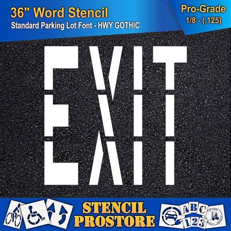 Buy Pavement Marking Stencils 36 Inch Exit Stencil 36 X 37 X 18