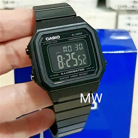 Qoo10 New Casio Vintage Full Black Digital Stainless Steel Watch B650wb 1b B Watches