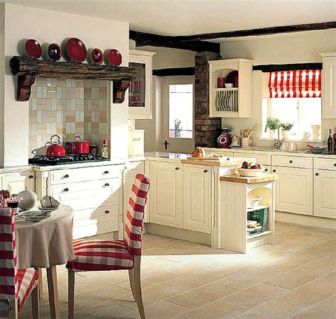Red And White Kitchen And Dining Country Kitchen Decor Cottage Kitchen
