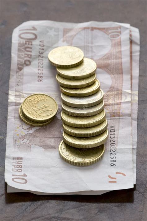 Euro Coins And Notes Stock Image Image Of Cash Euro 23920335