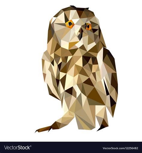 Owl Polygon Geometric Royalty Free Vector Image