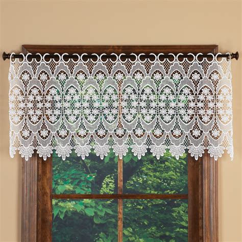 Elegant Macrame Valance With Scalloped Borders Collections Etc