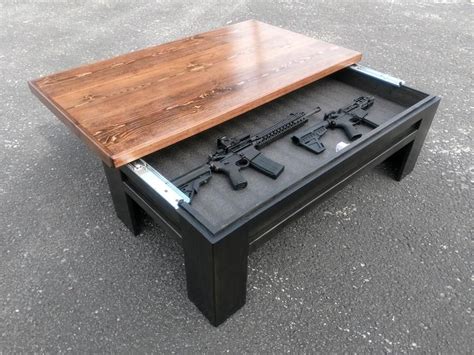 If you are looking for decent hidden gun storage furniture for your long guns, this coffee table gun safe from liberty home concealment is a good choice. Sliding Top Concealment Coffee Table | Muebles hierro y ...