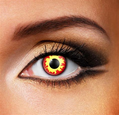 Flame Eyes Contact Lenses Pair Crazy Contact Lenses