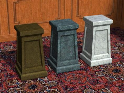 Mod The Sims Two Maxis Pedestals As End Tables End Tables Pedestal