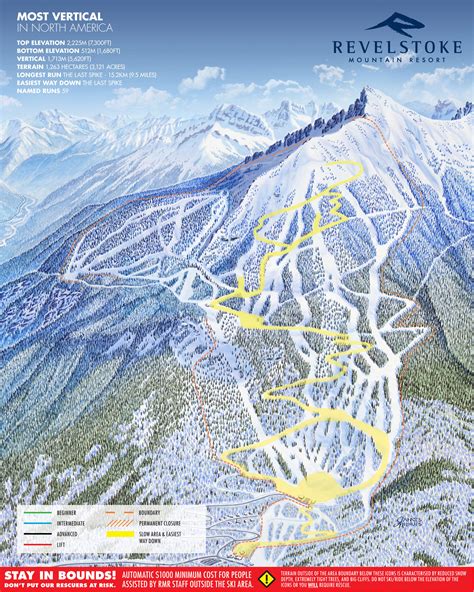 Printable Grooming Map Revelstoke Mountain Resort British Columbia