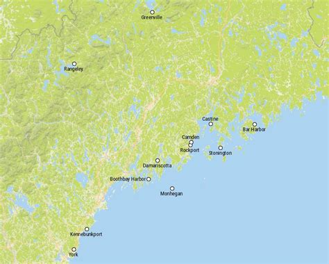 Most Charming Small Towns In Maine Map Touropia