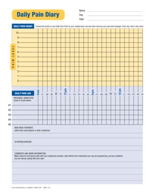 Pain Diary Worksheet Fill Online Printable Fillable Blank Pdffiller